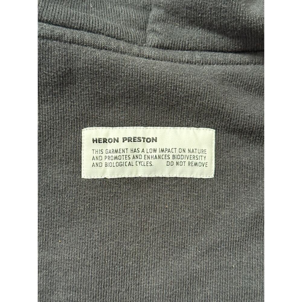Heron Preston HP Black Spray Globe Hoodie Mens Size M Retail $595 - Picture 4 of 13
